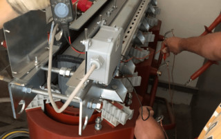 Collegamento della strumentazione di prova ai terminali del trasformatore